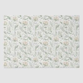 Vintage elegante Pastel-Blume Blumenmuster Seidenpapier