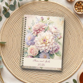 Vintage Elegante Pastel-Blume Planer