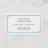 Vintage elegante Rolle-Geschäfts-Karte Browns Visitenkarte (Rückseite)