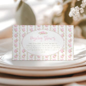 Vintage Elegante rosa Rosendisplay-Dusche Begleitkarte