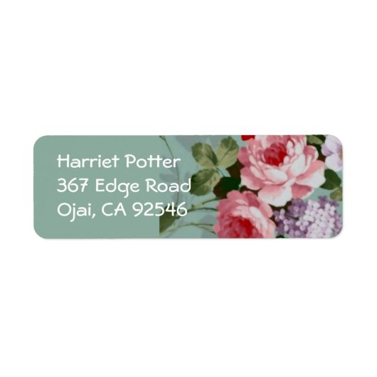 Vintage elegante rosa Rote Rosen (Vorne)