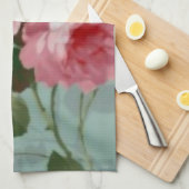 Vintage elegante rosa Rote Rosen Küchentuch (Viertel Falte)