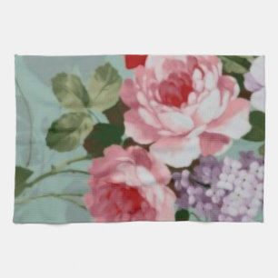 Vintage elegante rosa Rote Rosen Küchentuch