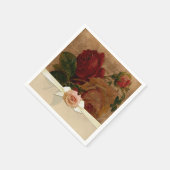 Vintage elegante Rose Napkins Serviette (Ecke)
