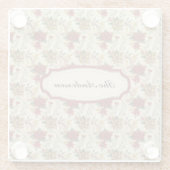 Vintage Elegante Rot & Gold Poinsettia Florenz Glasuntersetzer (Rückseite)