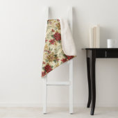 Vintage Elegante Rot & Gold Poinsettia Florenz Sherpadecke (Beispiel)