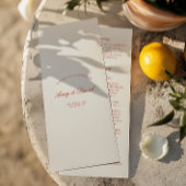 Vintage elegante Rot- und Elfenbeinfeier Programm