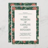 Vintage, elegante Rustikale Winterhochzeit Einladung (Vorne/Hinten)