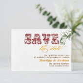 Vintage, elegante Save the Date Einladungen (Stehend Vorderseite)