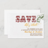 Vintage, elegante Save the Date Einladungen (Vorne/Hinten)