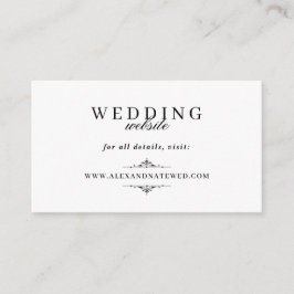 Vintage Elegante Schwarz/Weiß Mini Details Begleitkarte