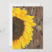 Vintage, elegante Sonnenblumen Einladung (Rückseite)