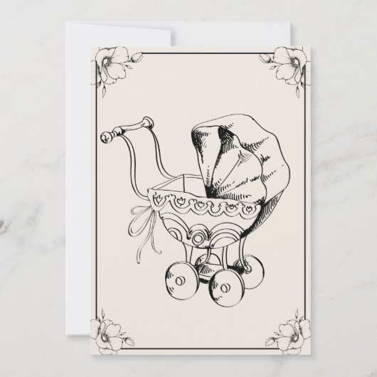 Vintage Elegante Spooky, Halloween-Kinderdusche Einladung (Rückseite)