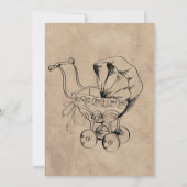 Vintage Elegante Spooky, Halloween-Kinderdusche Einladung (Rückseite)