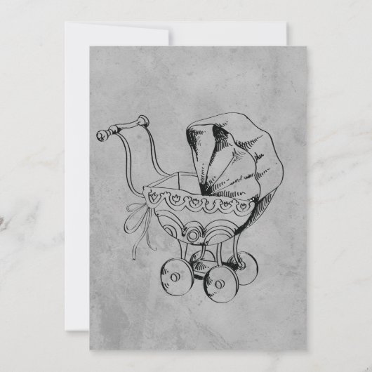 Vintage Elegante Spooky, Halloween-Kinderdusche Einladung (Rückseite)