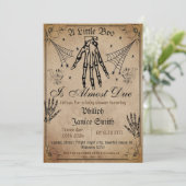 Vintage Elegante Spooky, Halloween-Kinderdusche Einladung (Stehend Vorderseite)