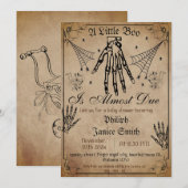 Vintage Elegante Spooky, Halloween-Kinderdusche Einladung (Vorne/Hinten)