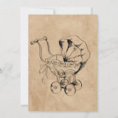 Vintage Elegante Spooky, Halloween-Kinderdusche Einladung (Rückseite)