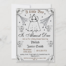 Vintage Elegante Spooky, Halloween-Kinderdusche Einladung