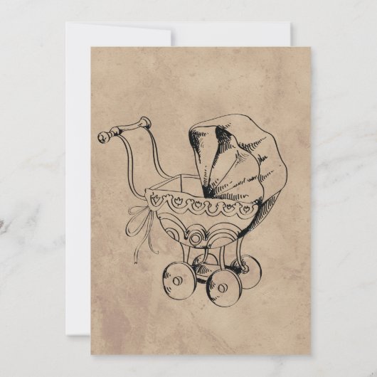 Vintage Elegante Spooky, Halloween-Kinderdusche Einladung (Rückseite)