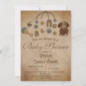 Vintage Elegante Spooky, Halloween-Kinderdusche Einladung (Vorderseite)