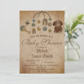 Vintage Elegante Spooky, Halloween-Kinderdusche Einladung (Stehend Vorderseite)