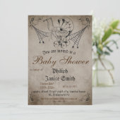 Vintage Elegante Spooky, Halloween-Kinderdusche Einladung (Stehend Vorderseite)