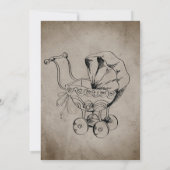 Vintage Elegante Spooky, Halloween-Kinderdusche Einladung (Rückseite)