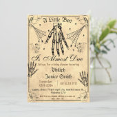 Vintage Elegante Spooky, Halloween-Kinderdusche Einladung (Stehend Vorderseite)