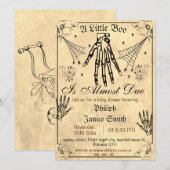 Vintage Elegante Spooky, Halloween-Kinderdusche Einladung (Vorne/Hinten)