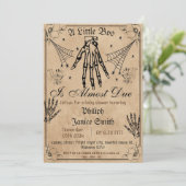 Vintage Elegante Spooky, Halloween-Kinderdusche Einladung (Stehend Vorderseite)