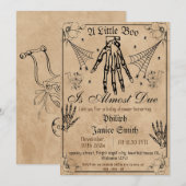 Vintage Elegante Spooky, Halloween-Kinderdusche Einladung (Vorne/Hinten)