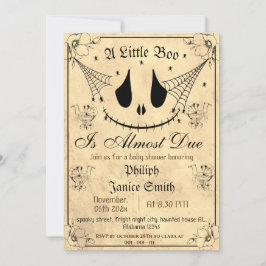 Vintage Elegante Spooky, Halloween-Kinderdusche Einladung
