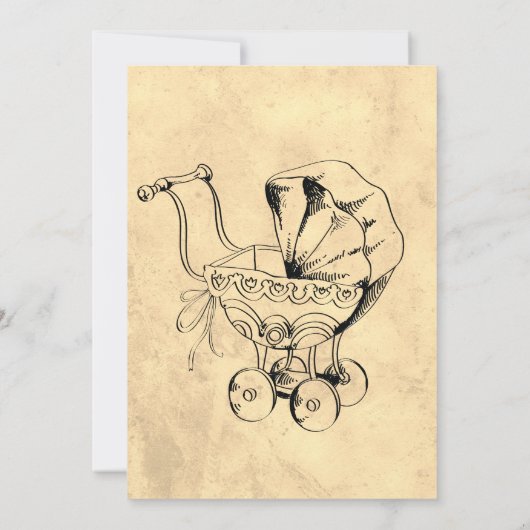 Vintage Elegante Spooky, Halloween-Kinderdusche Einladung (Rückseite)