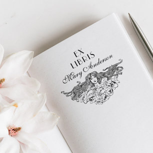 Vintage Elegante Spring Floral Custom Library Gummistempel