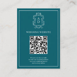 Vintage Elegante Tale Blau mit Rahmen Hochzeit Begleitkarte
