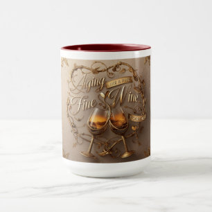 Vintage Elegante Tasse: Altern wie ein guter Wein Tasse