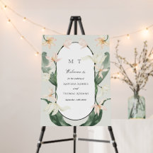 Vintage elegante Tulpen Blumen Hochzeit Willkommen