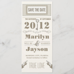 Vintage, elegante und einzigartige Save the Date-E Date