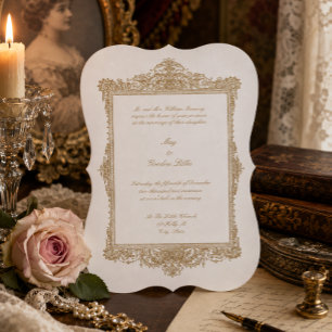 Vintage elegante verzierte viktorianische Ära-Rand Einladung