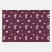 Vintage Elegante Weihnachtsglocken-Muster Geschenkpapier Set (Vorderseite 2)