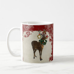 Vintage Elegante Weihnachtswildmuscheln Damaskus Kaffeetasse