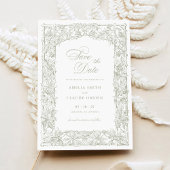 Vintage, elegante Weinberge - Rahmen Save the Date Einladung