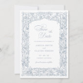 Vintage, elegante Weinberge - Rahmen Save the Date Einladung (Vorderseite)