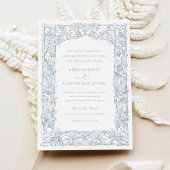 Vintage, elegante Weinreben, Rahmen Hochzeit Einladung