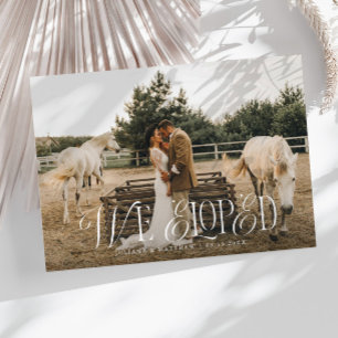 Vintage Elegante Wir Sind Durchgebrannt Hochzeitsf Ankündigung