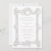 Vintage, elegante ZierrahmenWedding Einladung (Vorderseite)