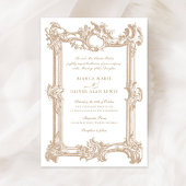 Vintage, elegante ZierrahmenWedding Einladung