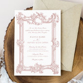 Vintage, elegante ZierrahmenWedding Einladung