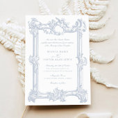 Vintage, elegante ZierrahmenWedding Einladung